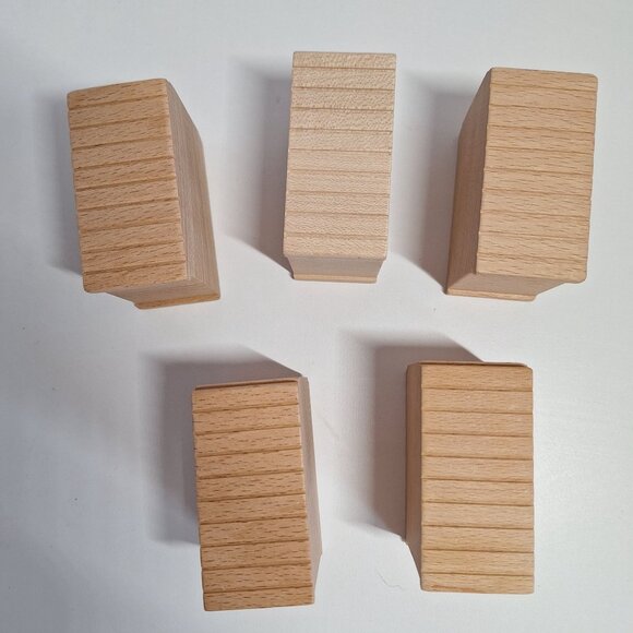 Wooden Elevated Train Track Railway Bridge Riser Thomas Compatible Blocks 2.5x2" - Picture 6 of 10